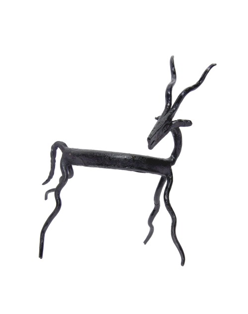 Lootkabazaar Hand Made Iron Metal Animal Deer Sculpture Decorative Show Piece For Home Decor (SEIADD021901)